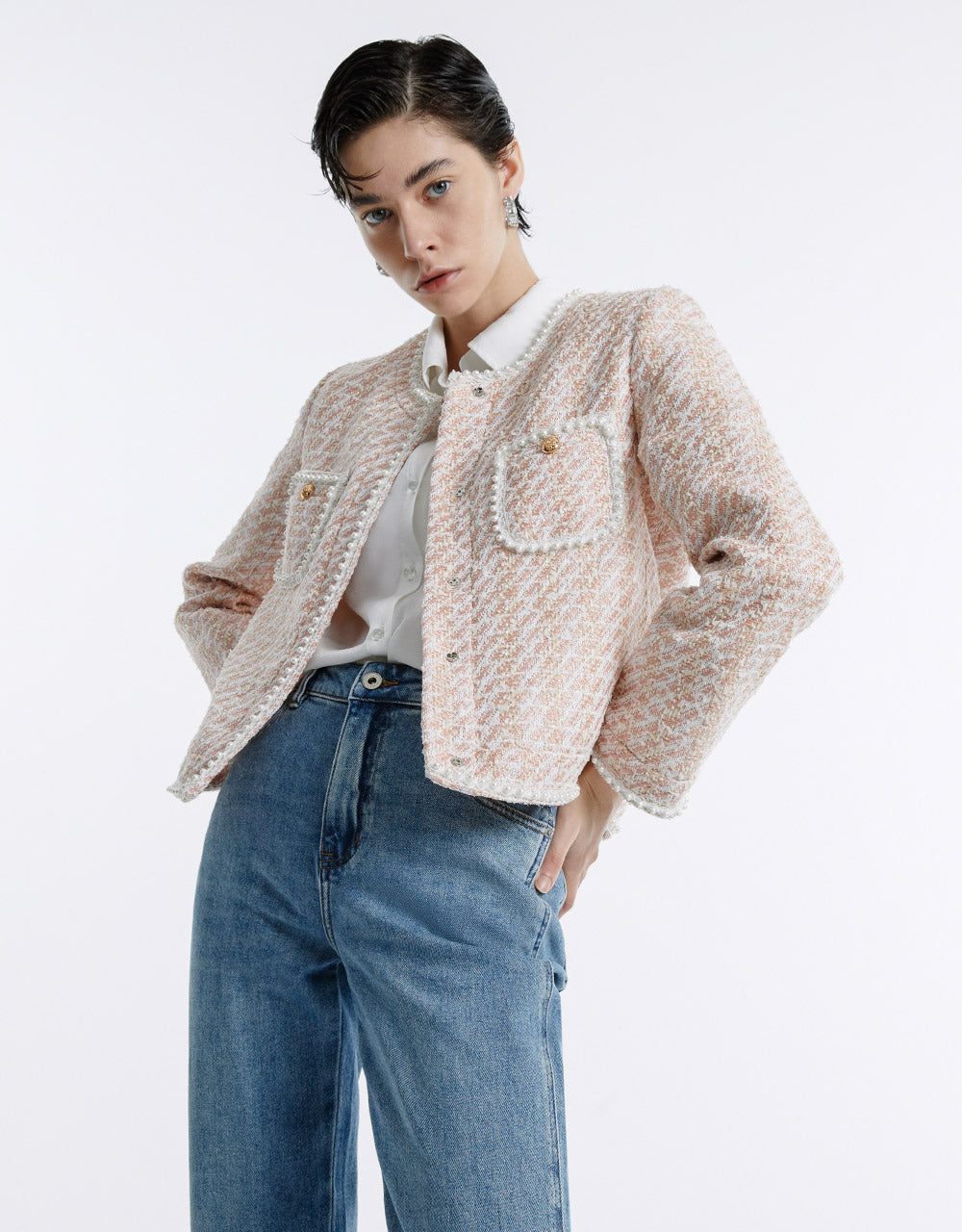 Patch Pocket Tweed Jacket