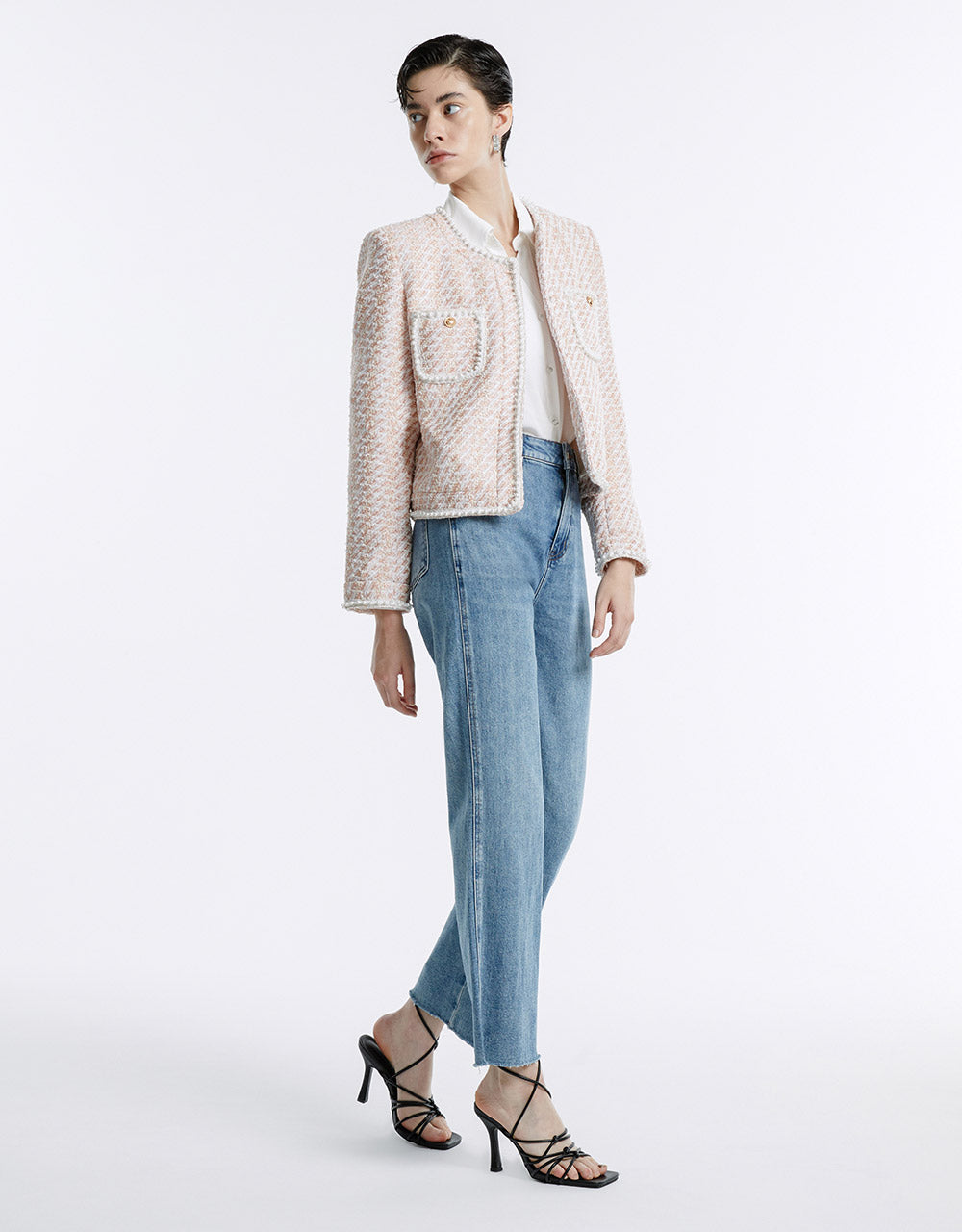 Patch Pocket Tweed Jacket