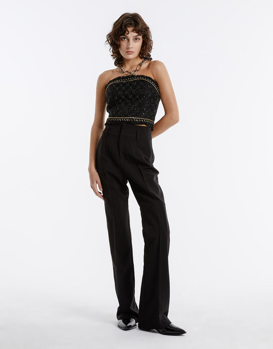 High Waist Straight Pants