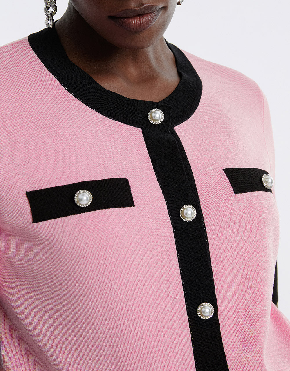 Contrast Trim Cardigan