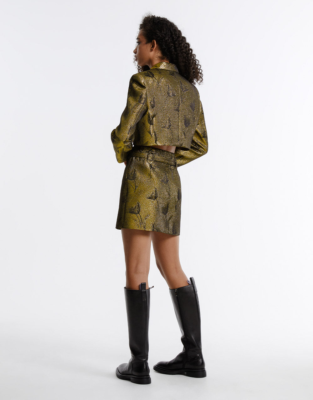 Printed Belted Mini Skirt