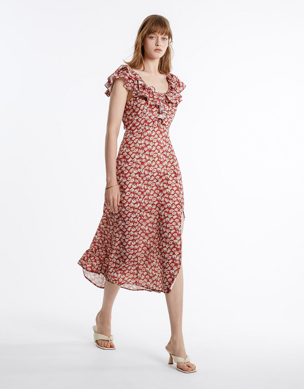 Floral Ruffled Dress