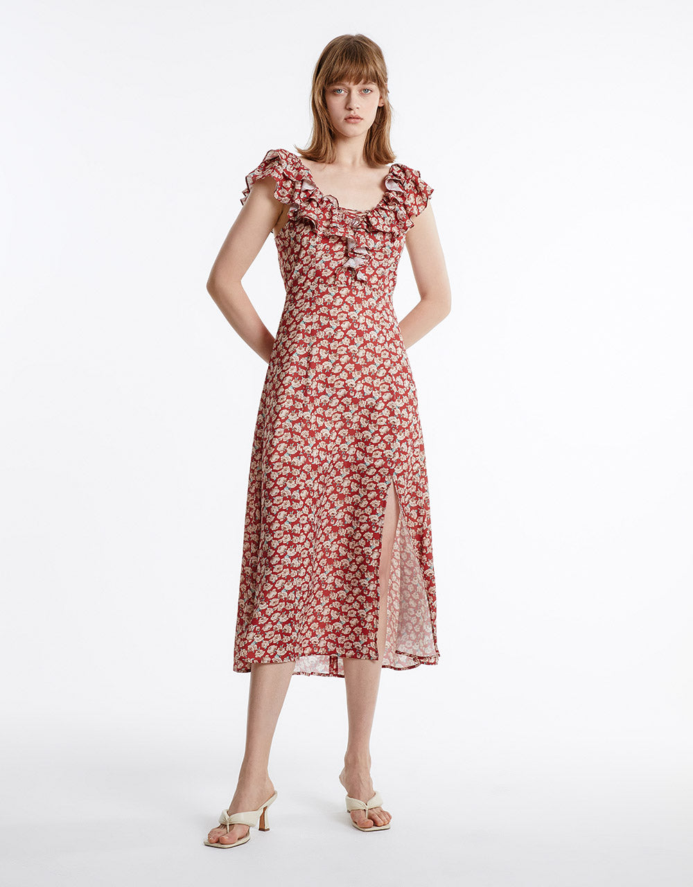 Floral Ruffled Dress