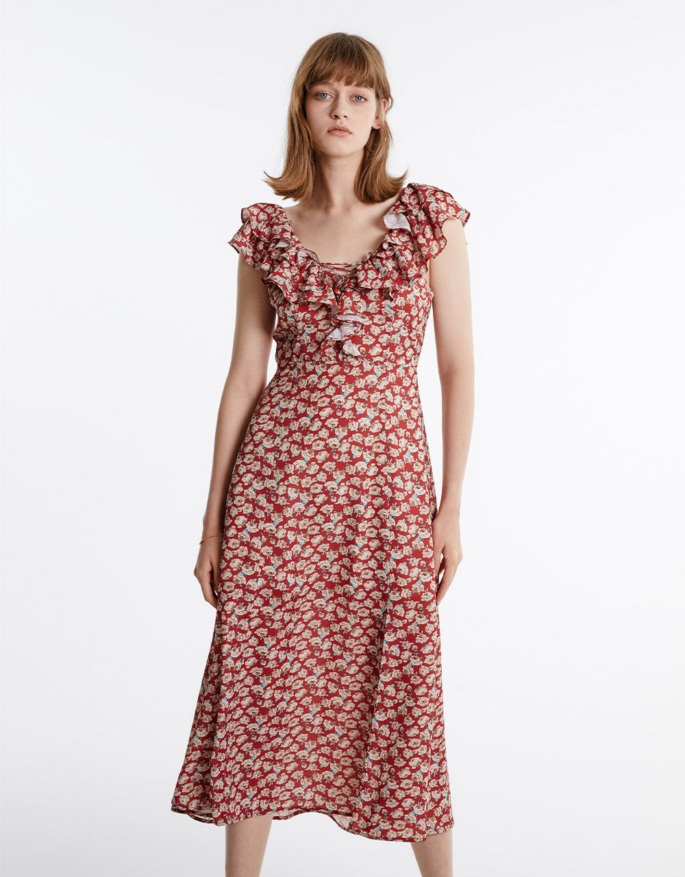 Floral Ruffled Dress