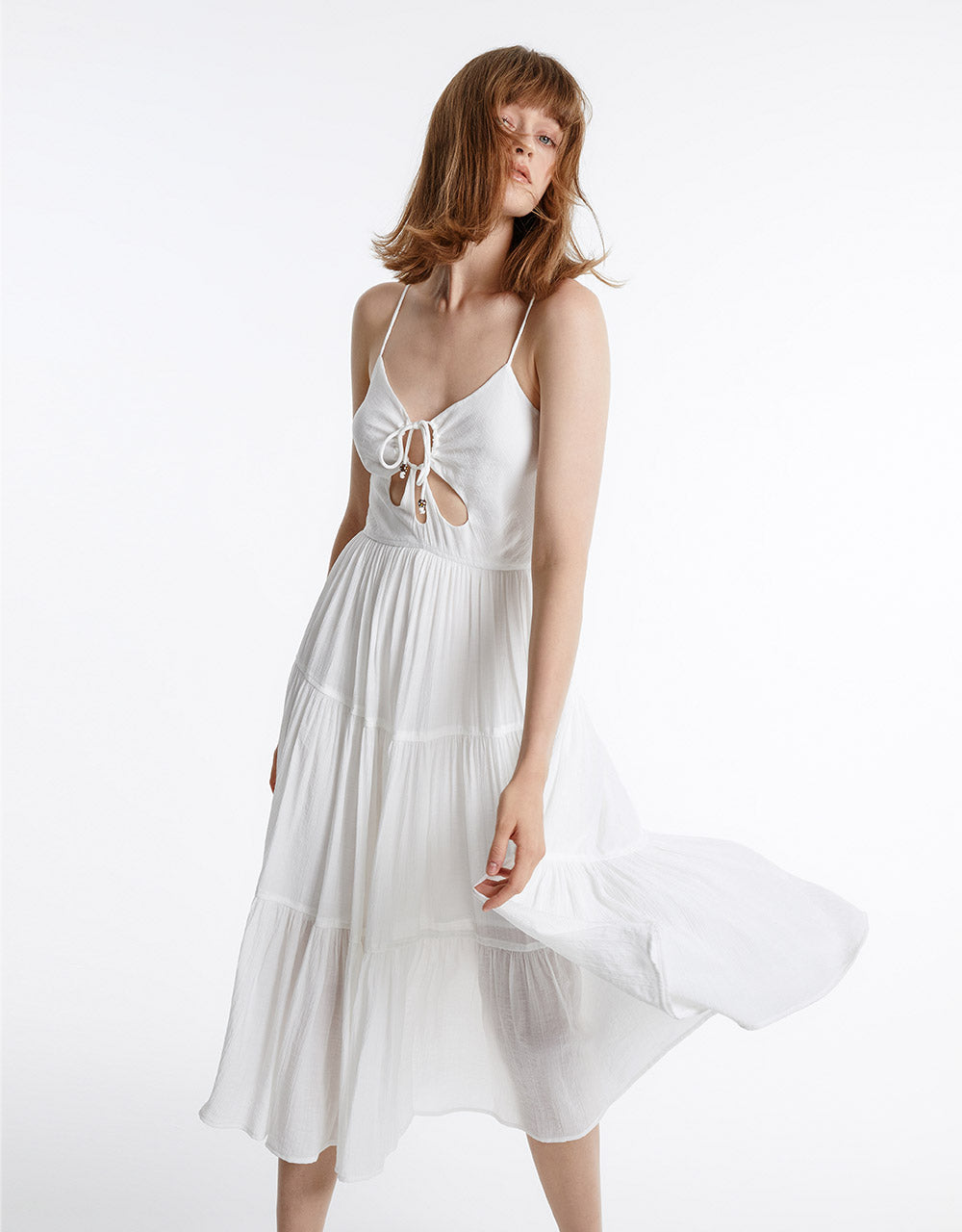 O-Ring Detail Cut Out Dress
