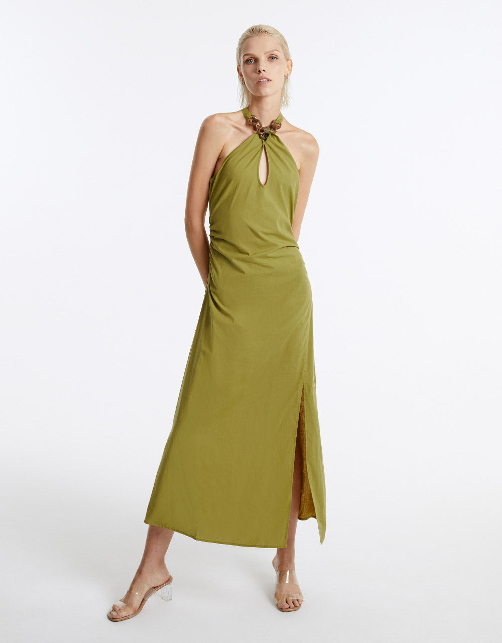 Cut Out Halter Dress