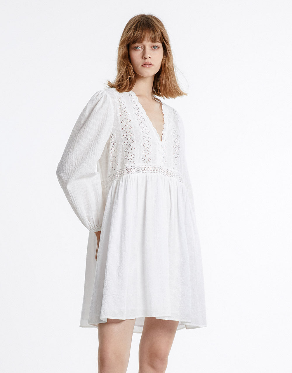 Puff Sleeve Mini Dress