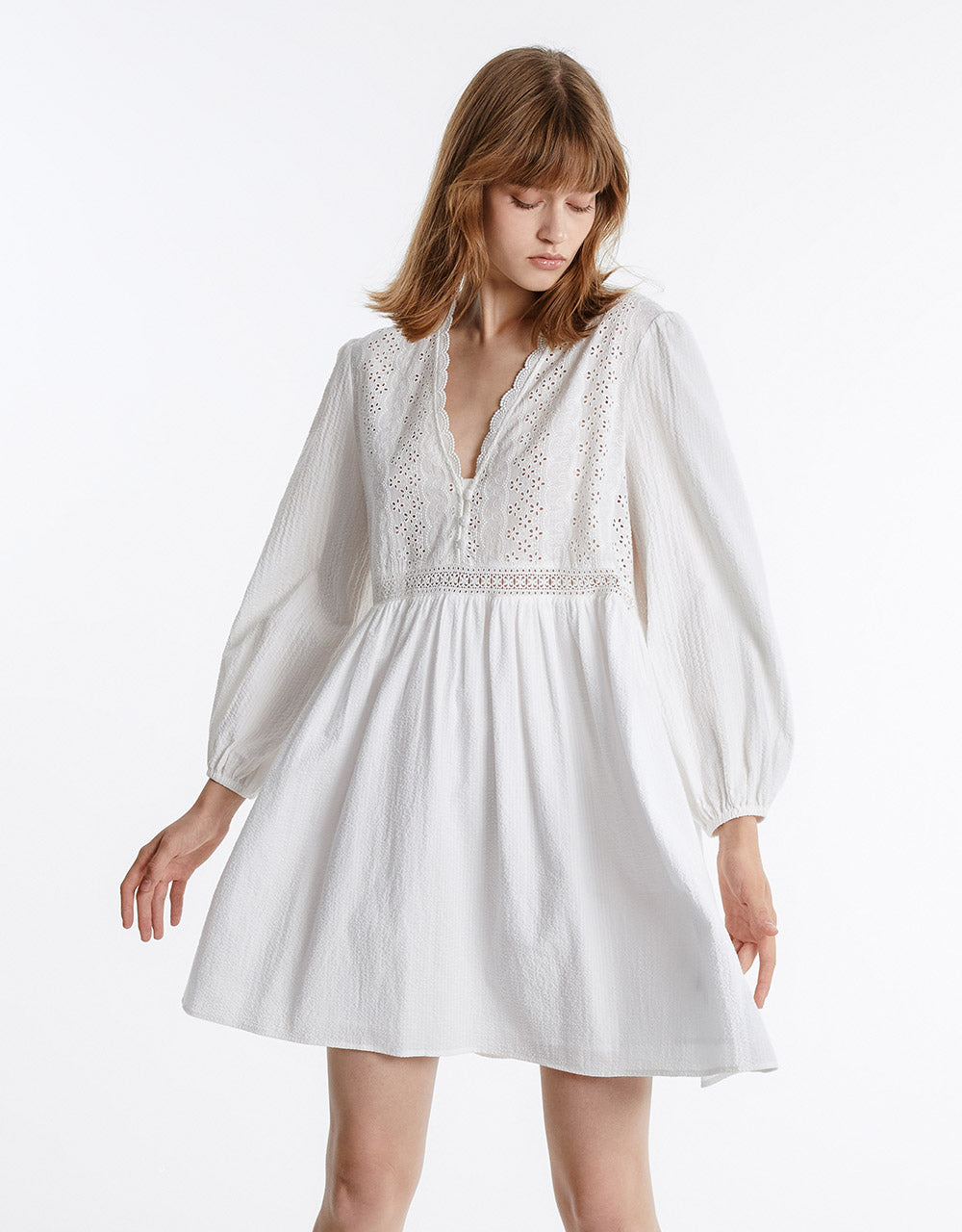 Puff Sleeve Mini Dress