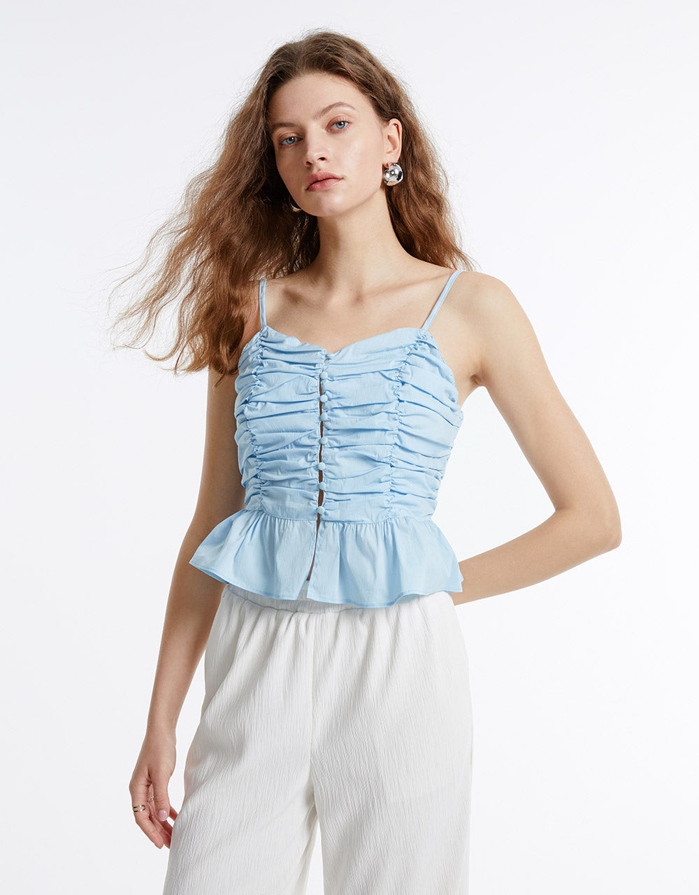 Ruched Ruffled Camisole