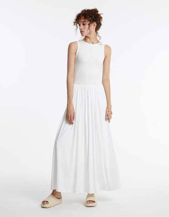 Combination Ruffled Dress