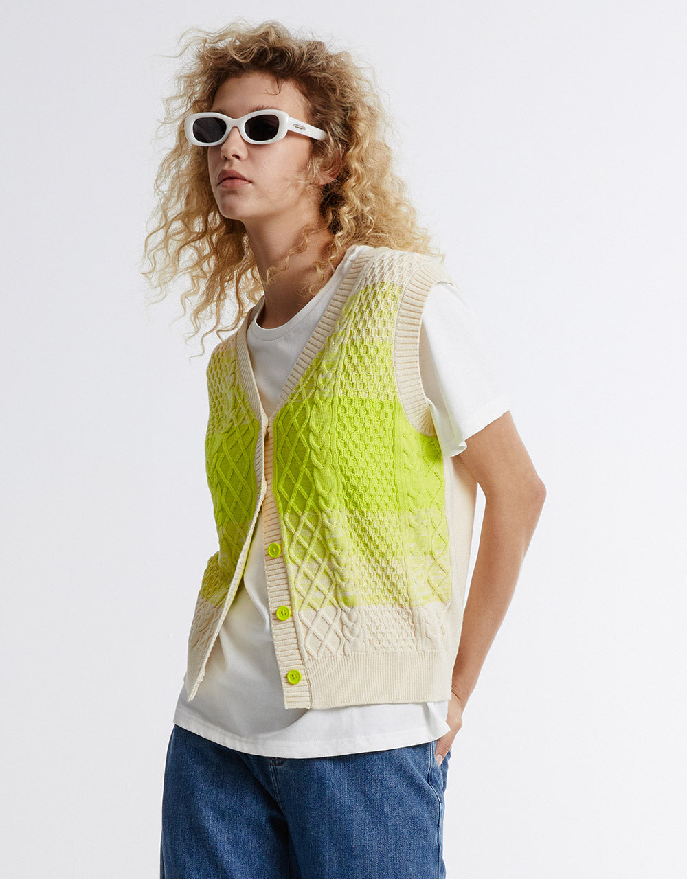 Ombre Sleeveless Cardigan