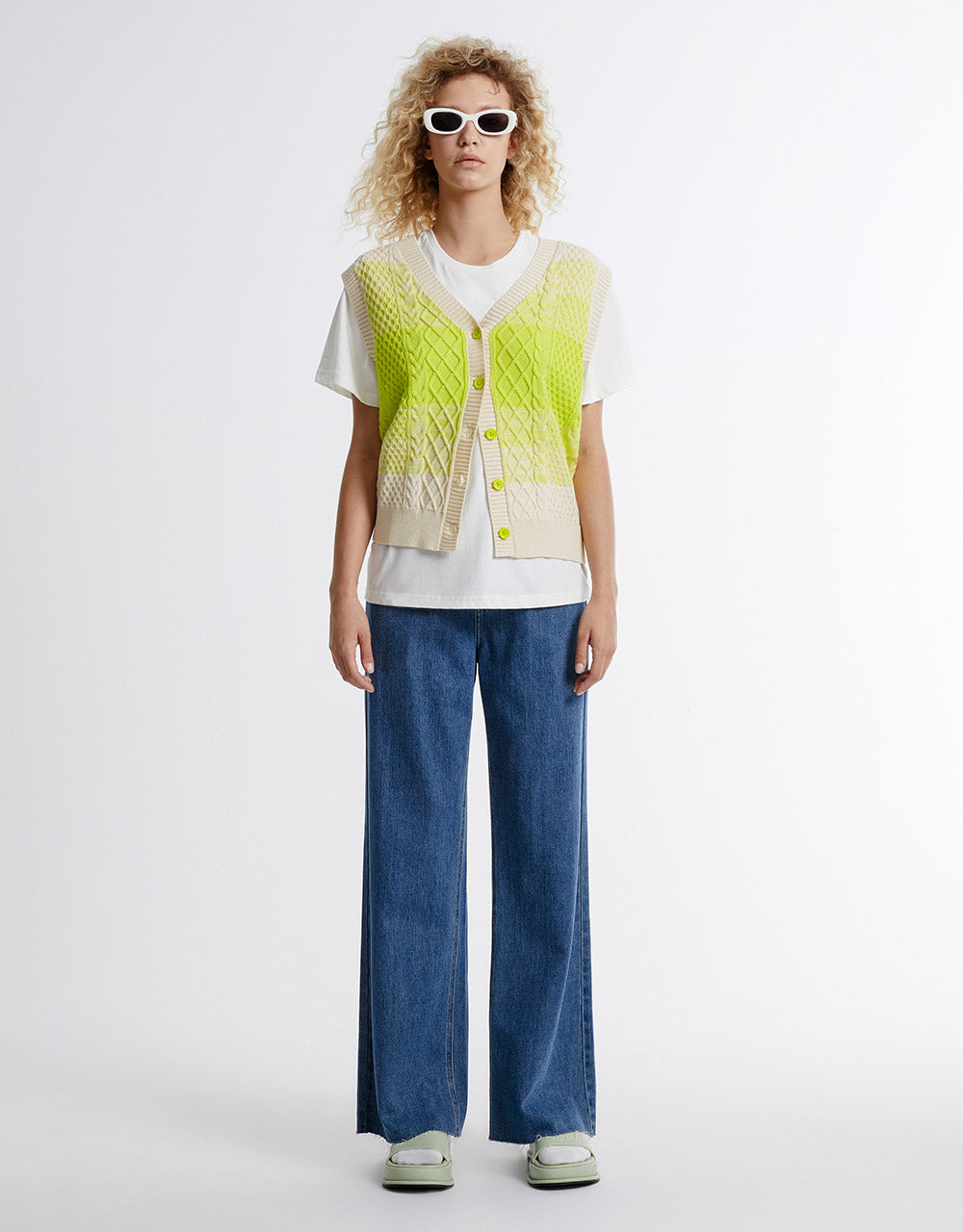 Ombre Sleeveless Cardigan