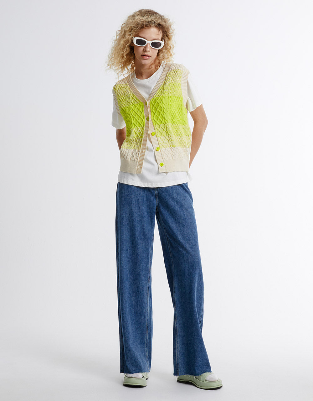 Ombre Sleeveless Cardigan
