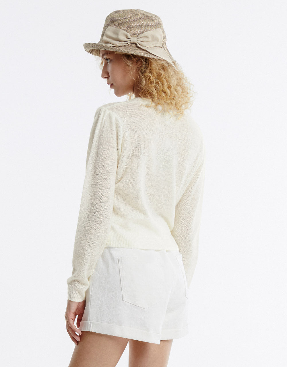 Pointelle Button Up Cardigan