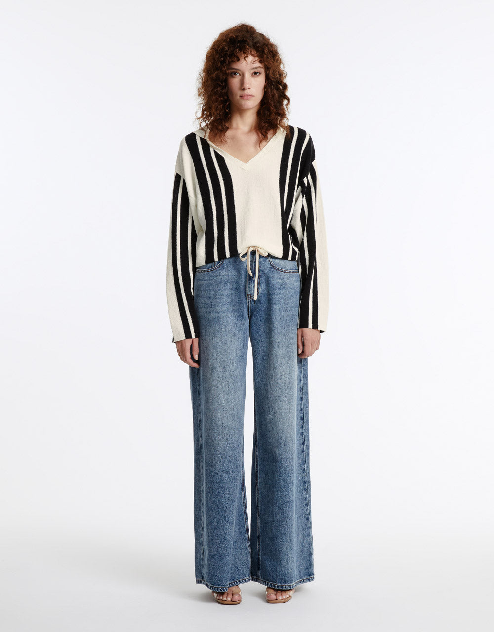 Belted Wide Leg Jeans