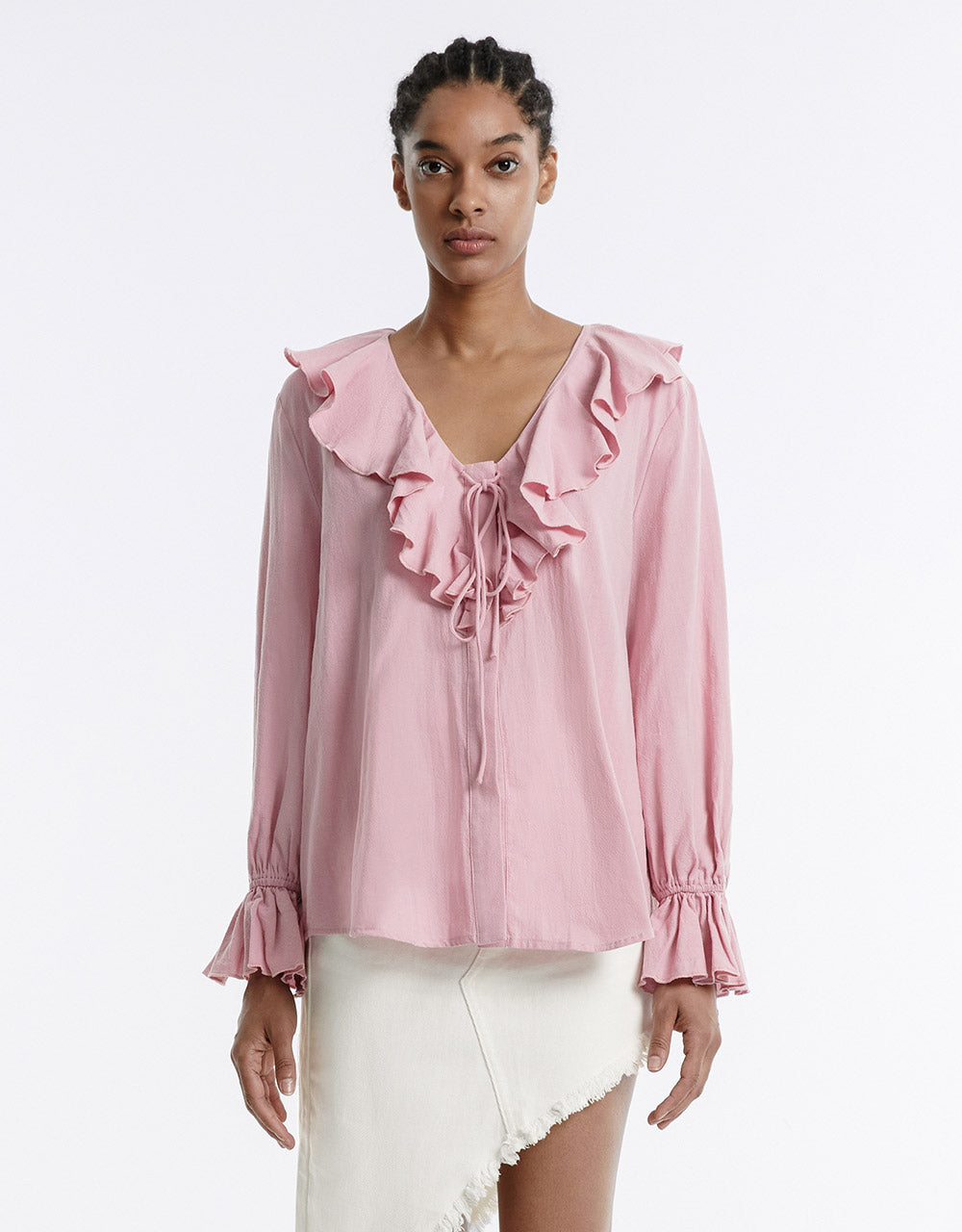 Striped Ruffled Shirt