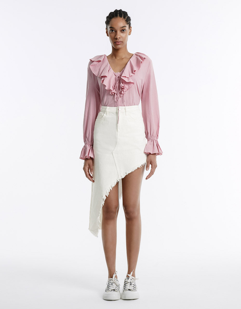 Striped Ruffled Shirt