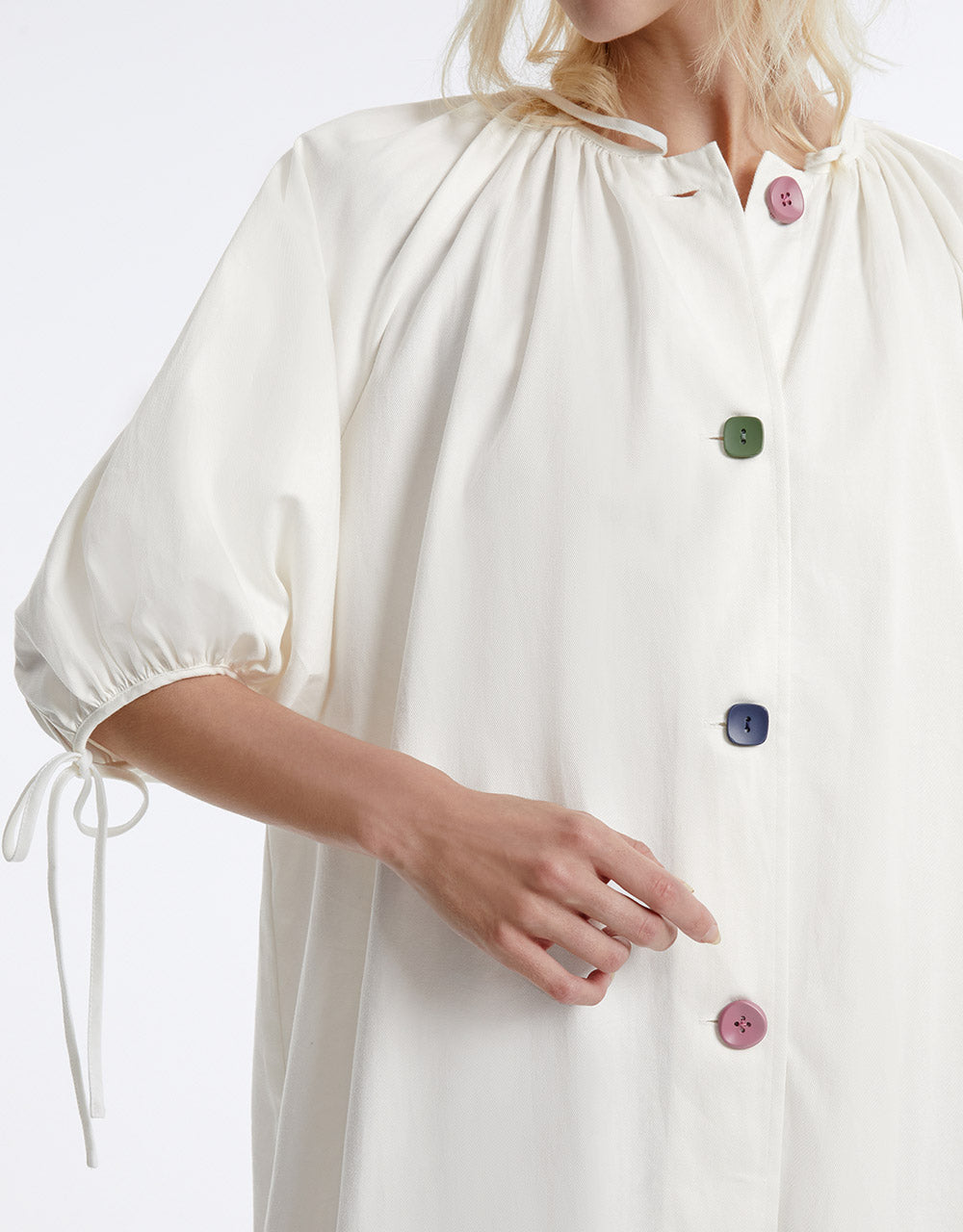 Tie Front Button Up Dress