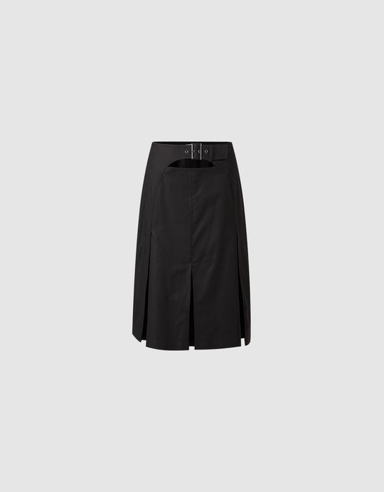 Slit Hem Mini Skirt