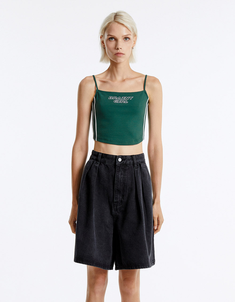 Oversized Pleated Shorts