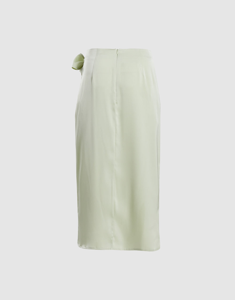 Satin Effect Wrapped Skirt