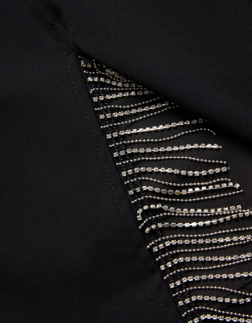 Slit Hem Fringed Skirt