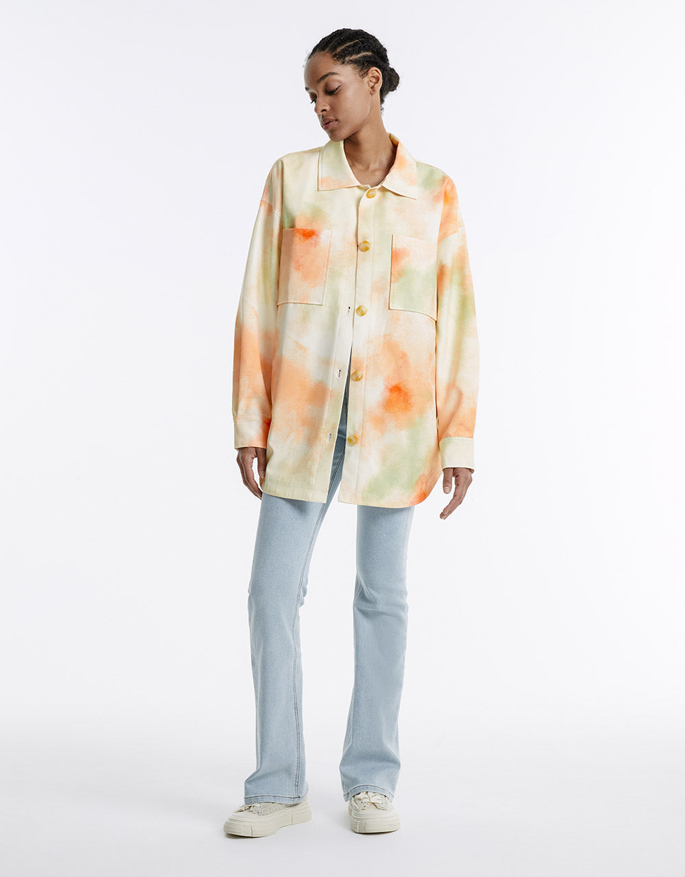 Mid Waist Flare Jeans