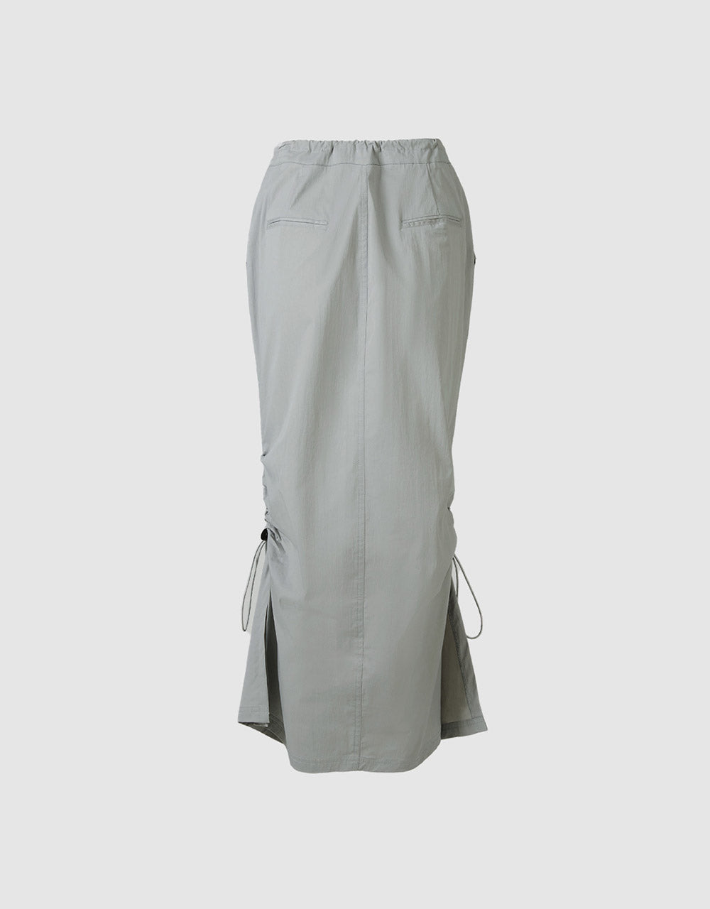 Drawstring Slit Hem Skirt