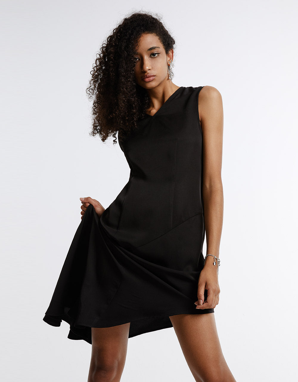 Asymmetrical Hem Sleeveless Dress