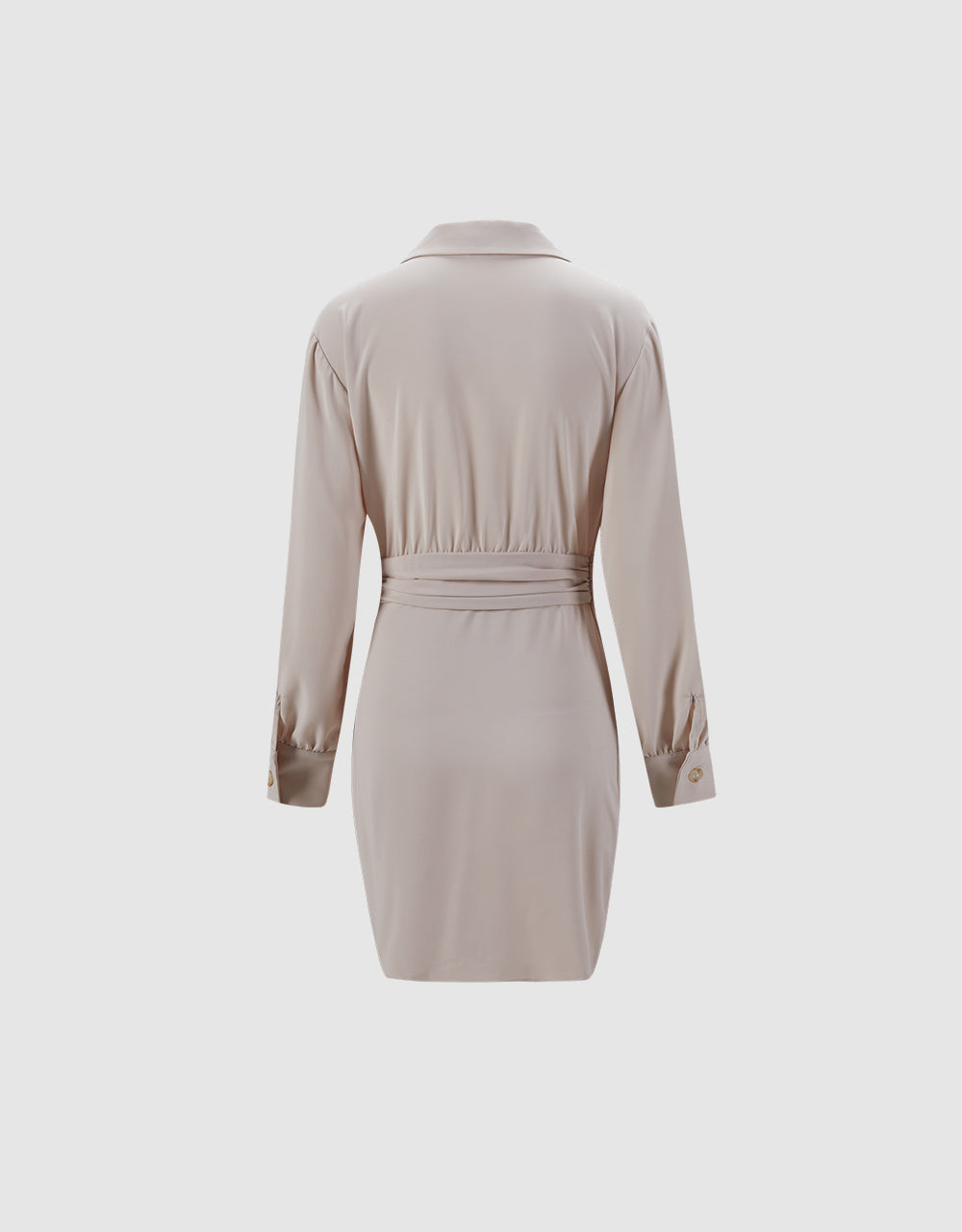 Chiffon Ruched Wrap Dress