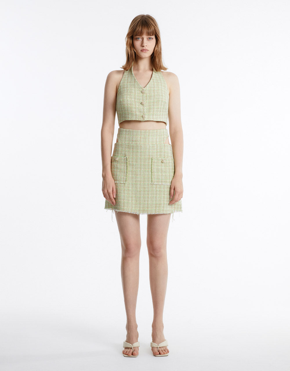 Tweed A-Line Skirt
