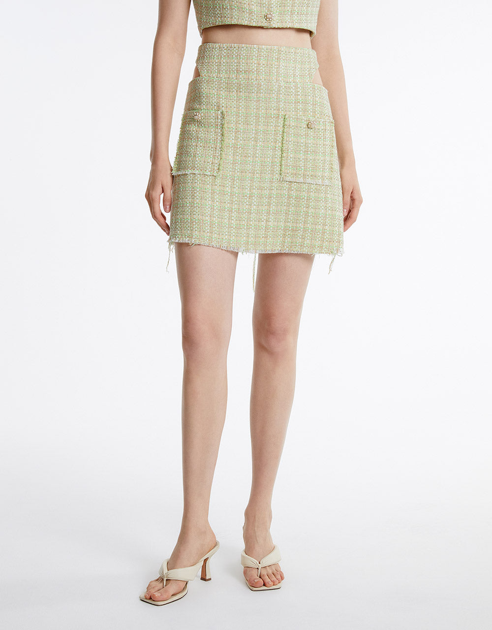 Tweed A-Line Skirt
