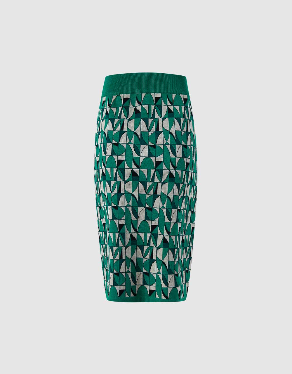 Geometric Print Knitted Skirt