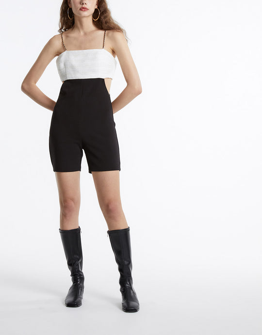 Cut Out Combination Jumpsuit