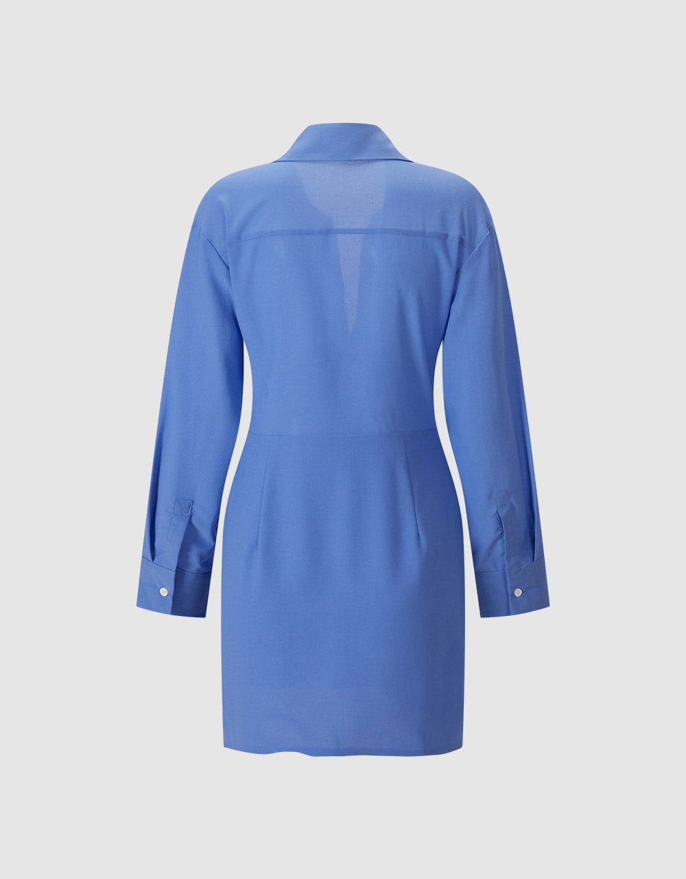 Chiffon Ruched Shirt Dress