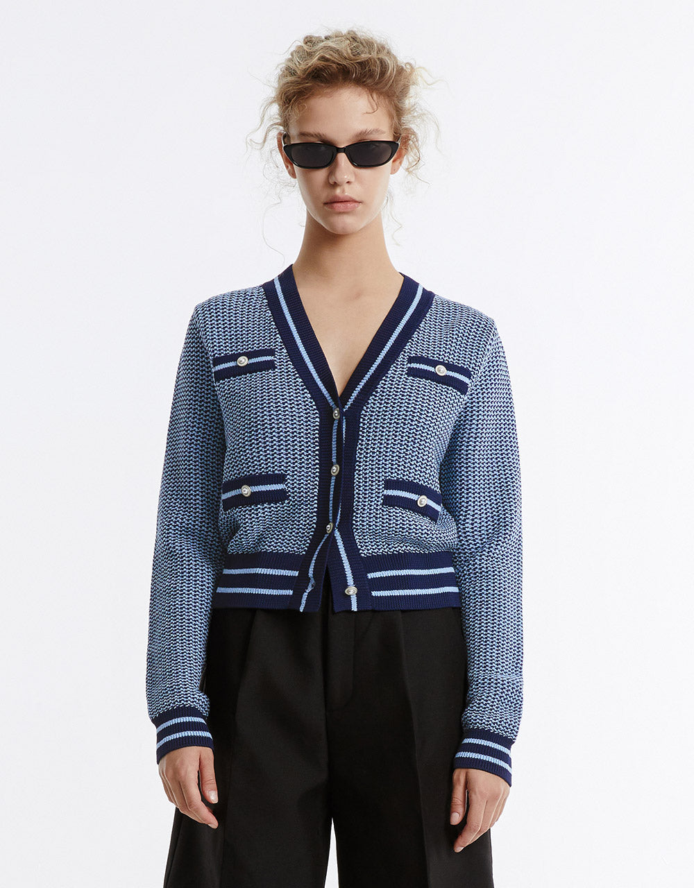 Contrast Trim Cardigan