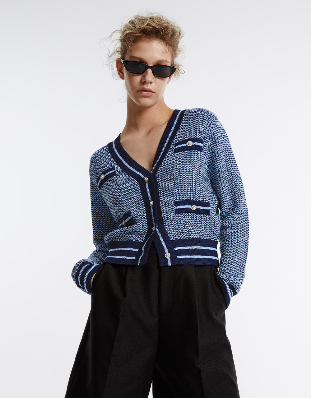 Contrast Trim Cardigan
