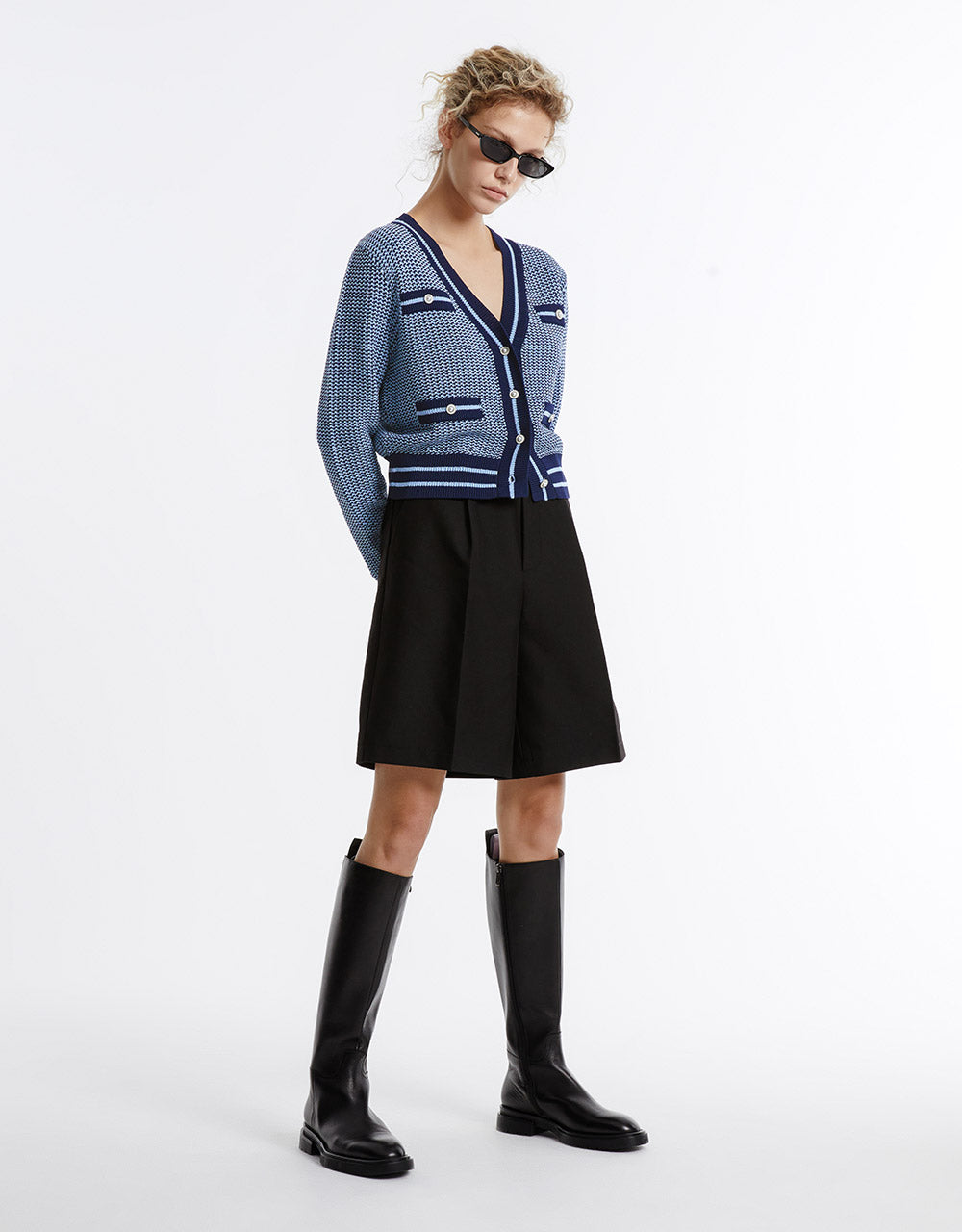 Contrast Trim Cardigan