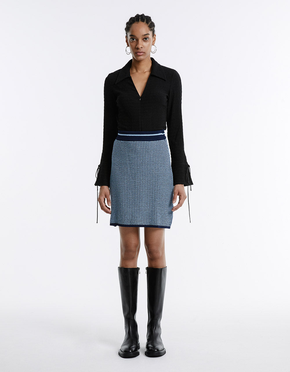 High Waist Knitted Skirt