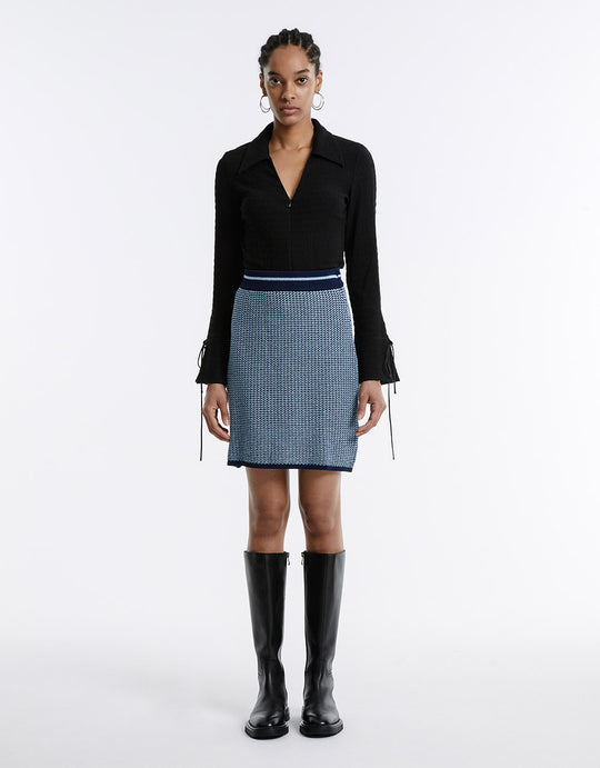 High Waist Knitted Skirt