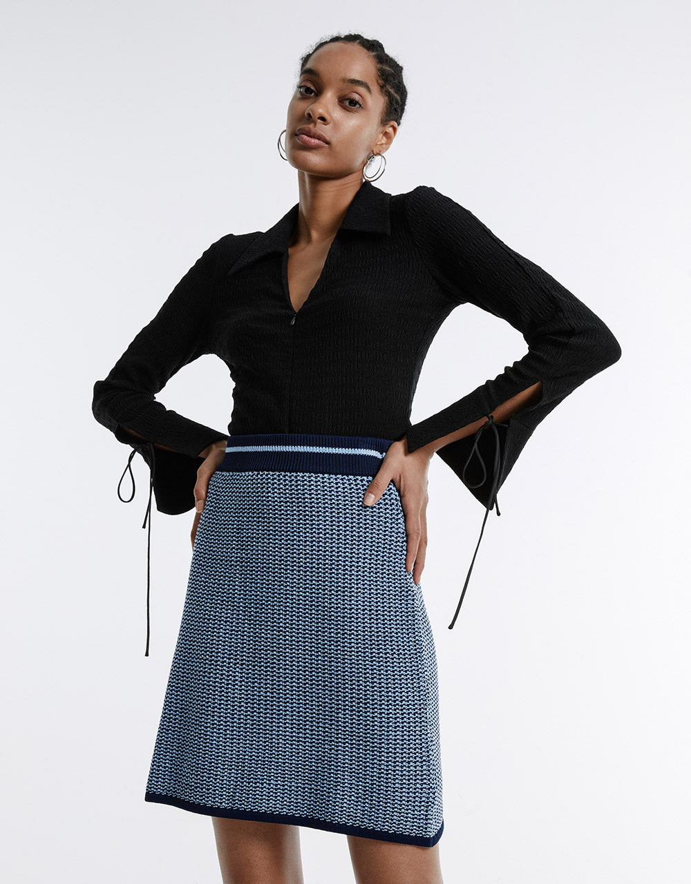 High Waist Knitted Skirt