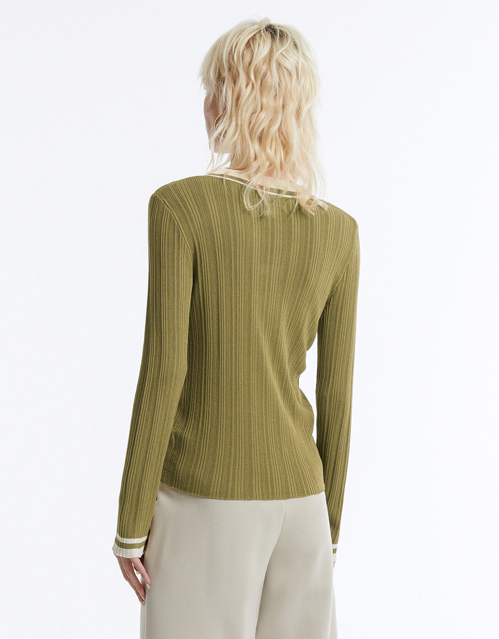 Contrast Trim Cardigan