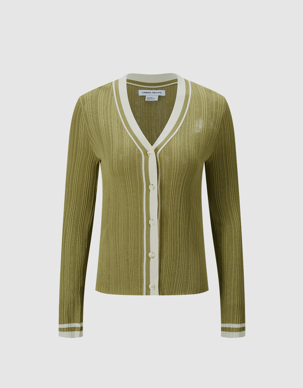 Contrast Trim Cardigan