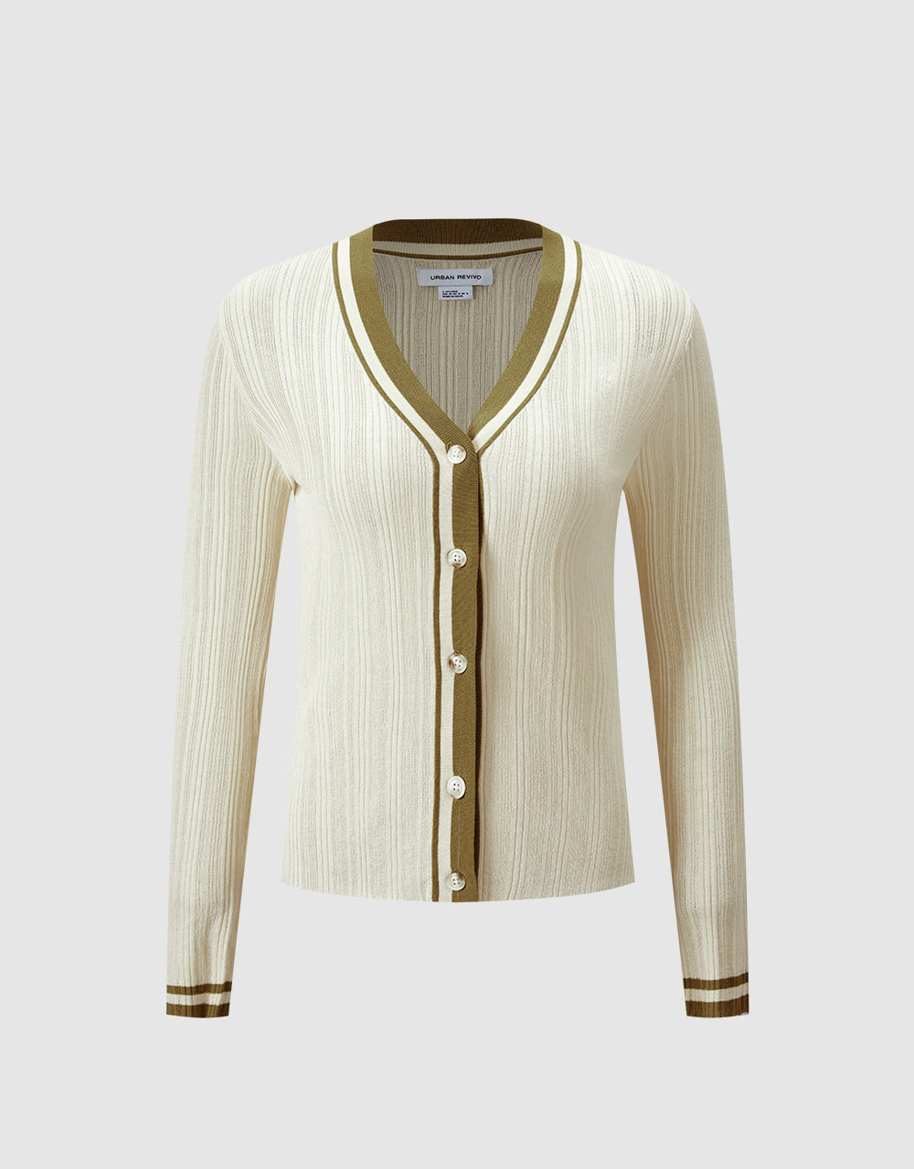 Contrast Trim Cardigan