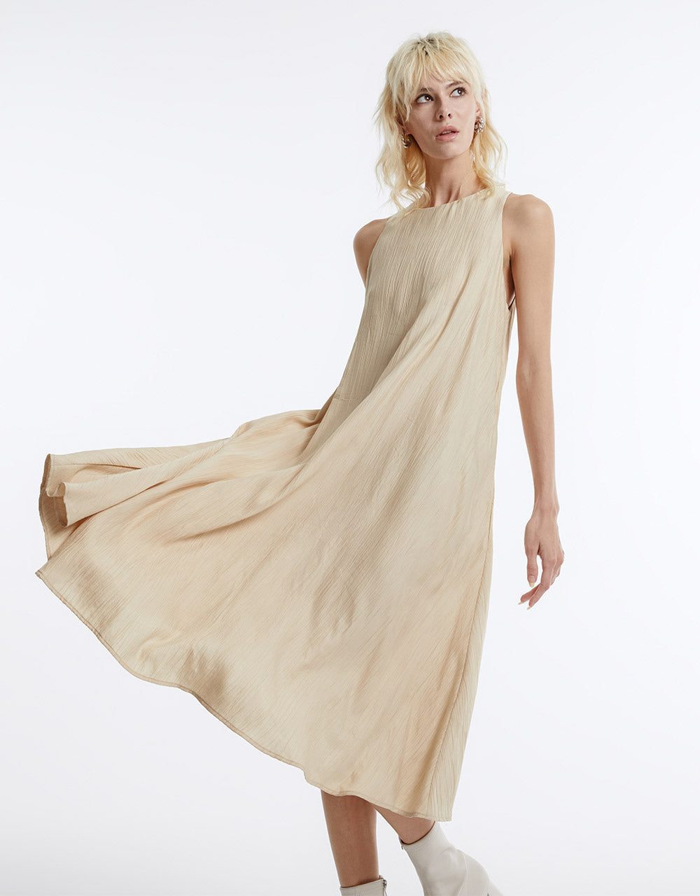 Textured Midi Dress