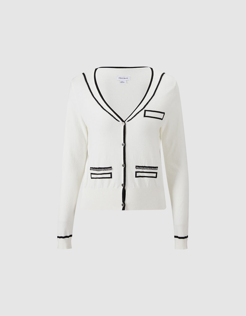 Contrast Trim Cardigan