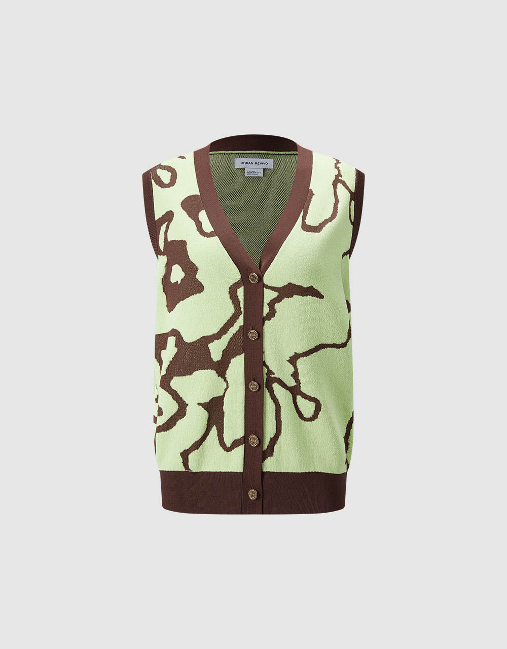 Marble Print Knitted Vest