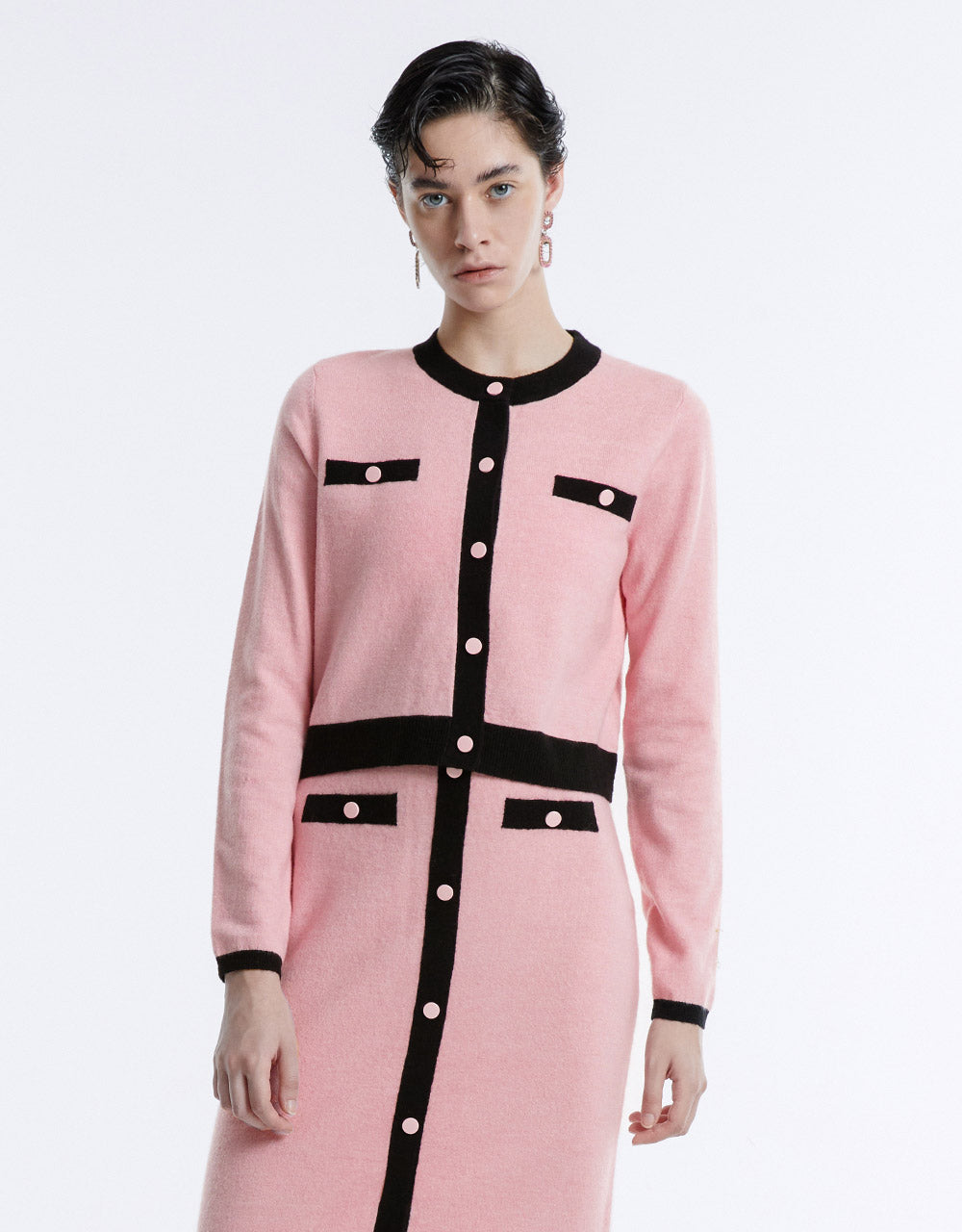 Contrast Color Cardigan