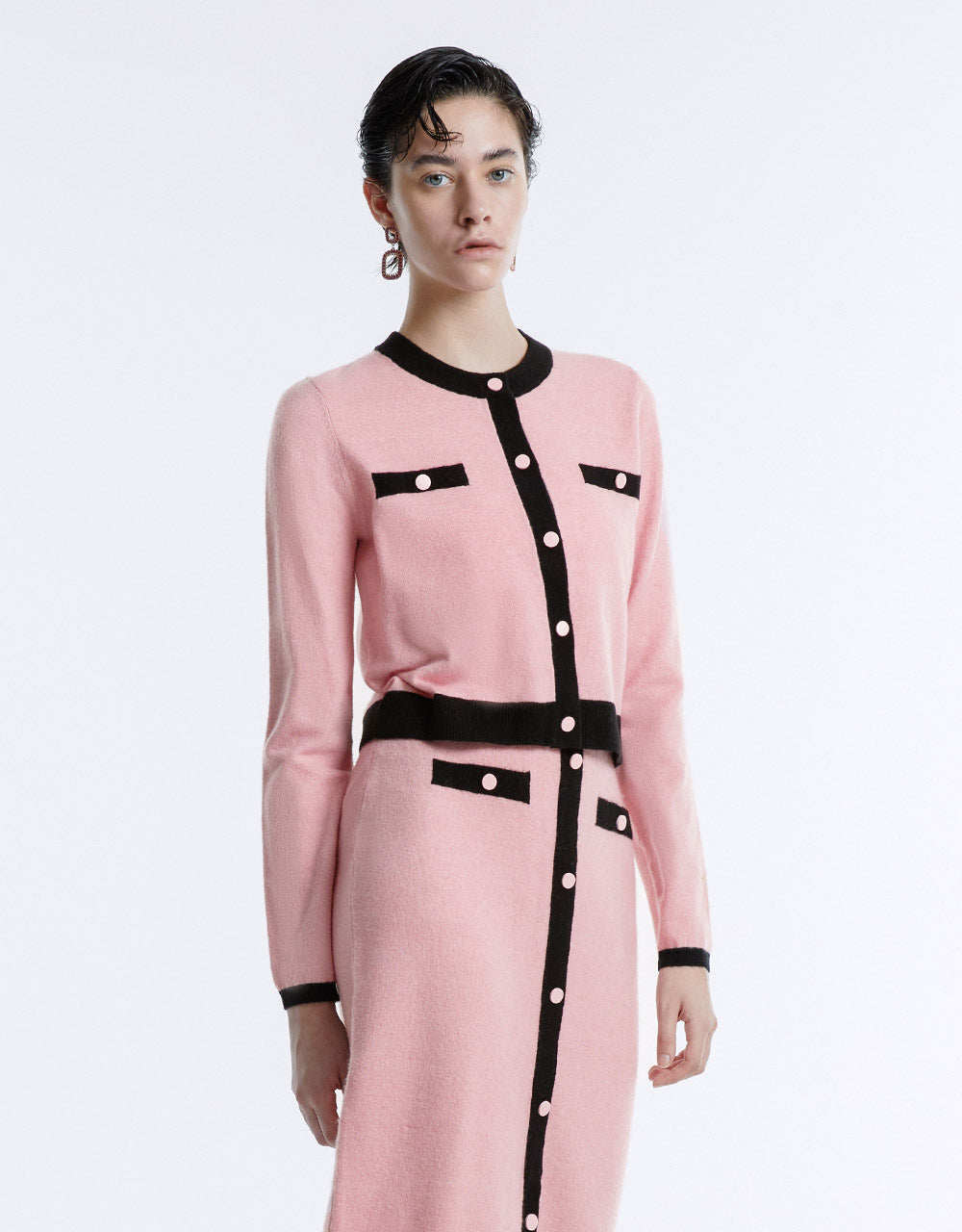 Contrast Color Cardigan