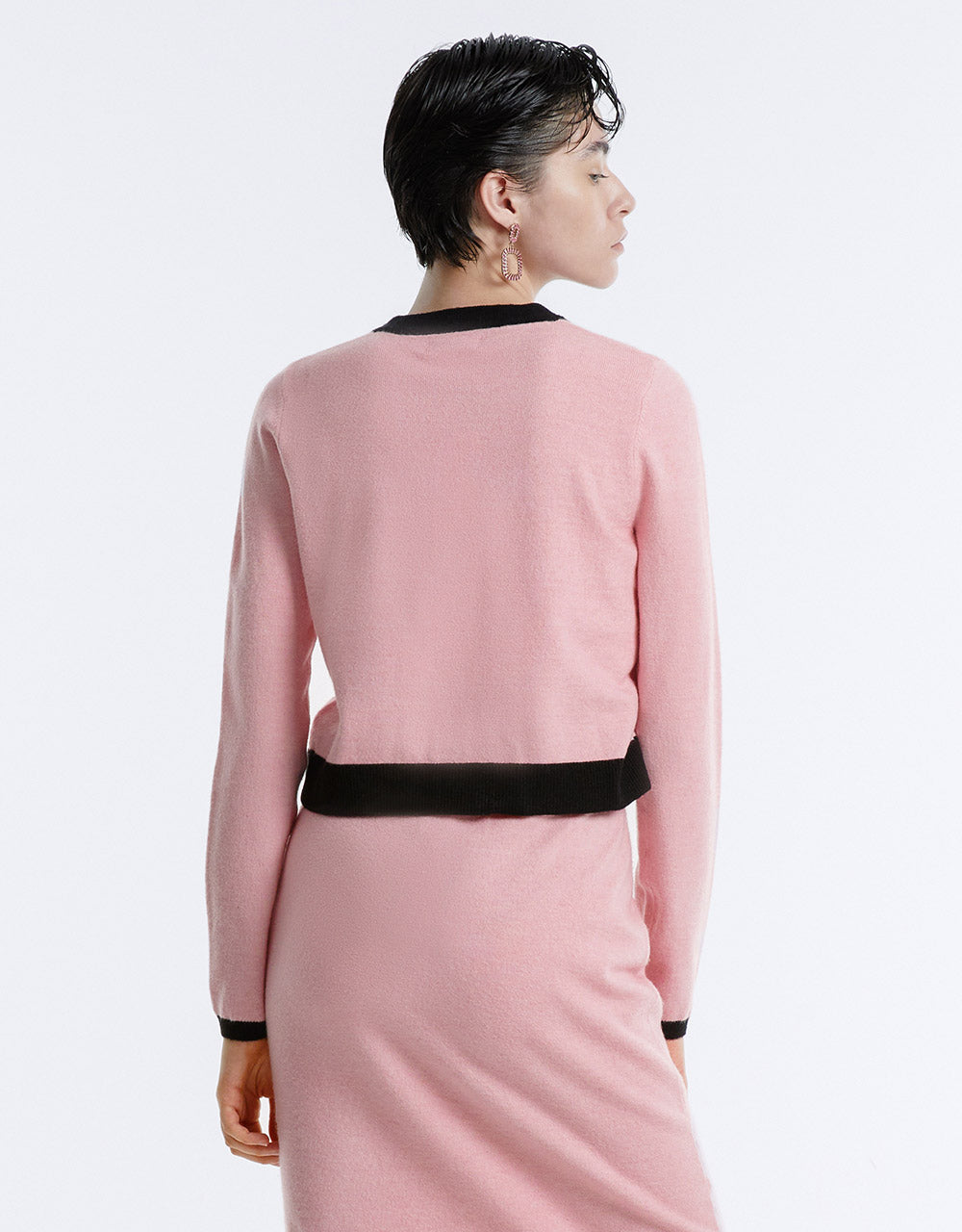 Contrast Color Cardigan